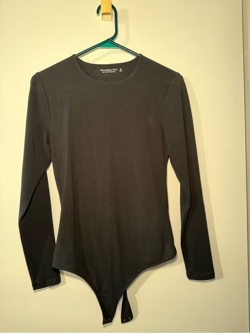 Abercrombie & Fitch Black Long Sleeve Snap-Bottom Bodysuit